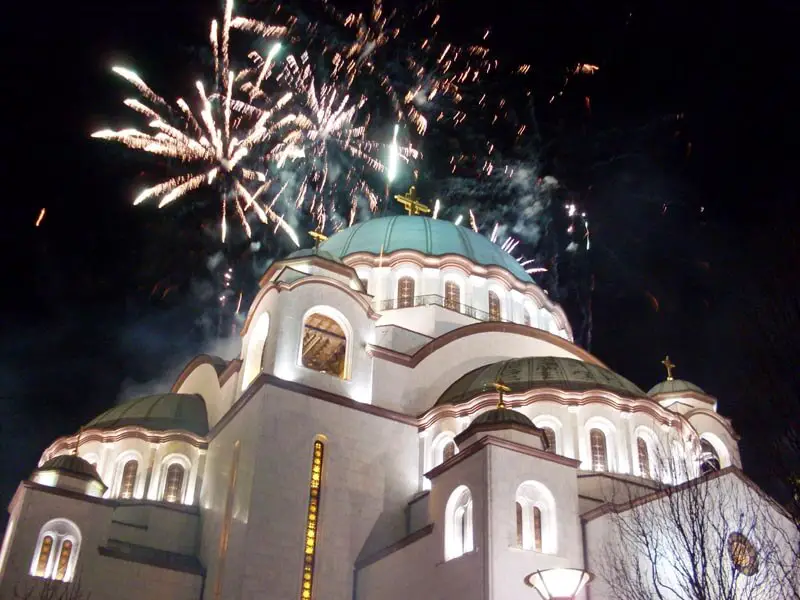 Vatromet kod Hrama za Pravoslavnu Novu godinu